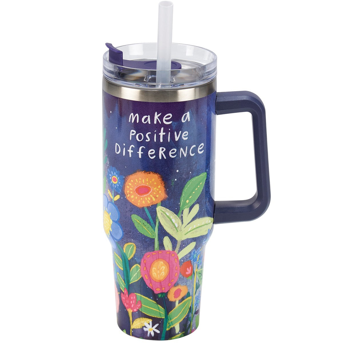 Make a Positive Difference Travel Mug Mug Primitives By Kathy   