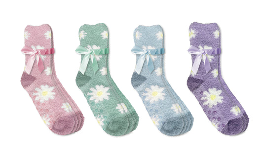 2-Pair Soft Daisy Therapeutic Spa Socks  Mirabeau   