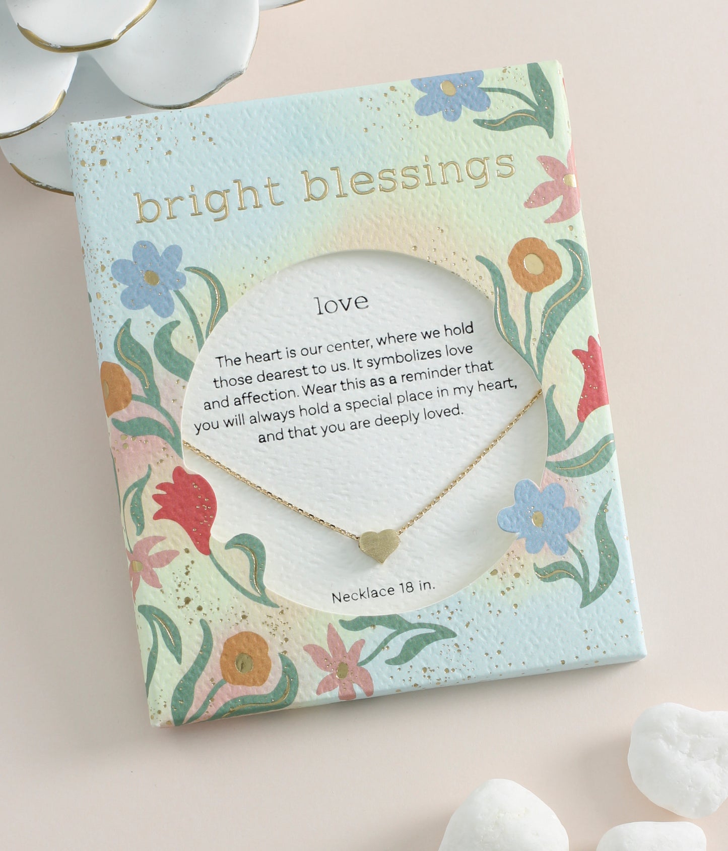 Bright Blessings Gold Love Necklace Jewelry Periwinkle   