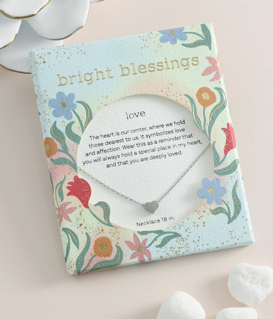 Bright Blessings Silver Love Necklace Jewelry Periwinkle   