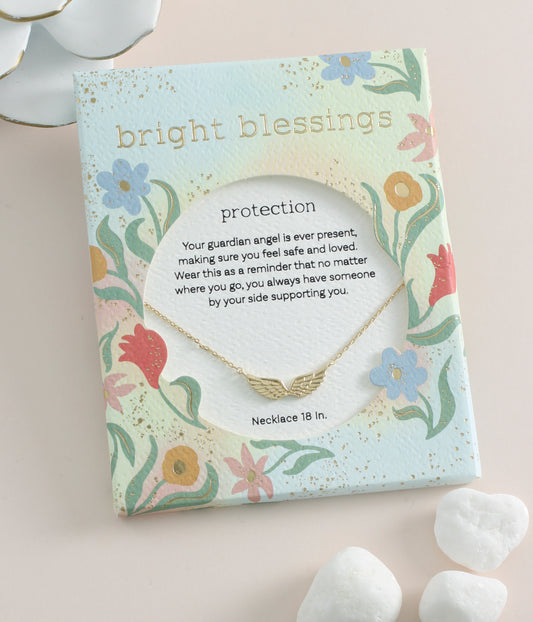 Bright Blessings Protection Gold Necklace Jewelry Periwinkle   