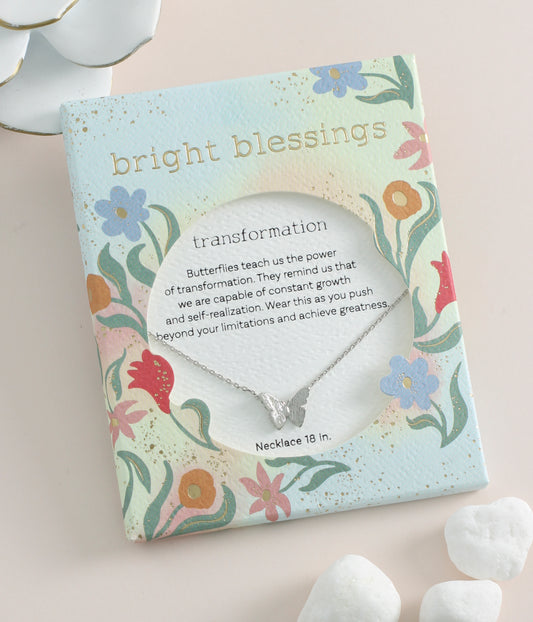 Bright Blessings Butterfly Silver Transformation Necklace Jewelry Periwinkle   