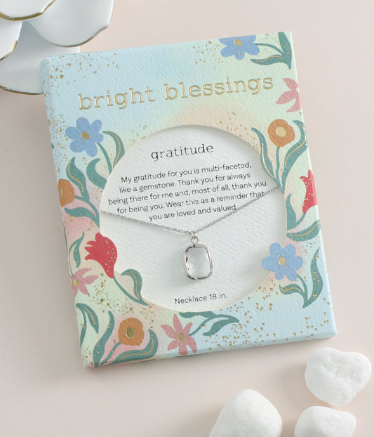 Bright Blessings Silver Gratitude Necklace Jewelry Periwinkle   