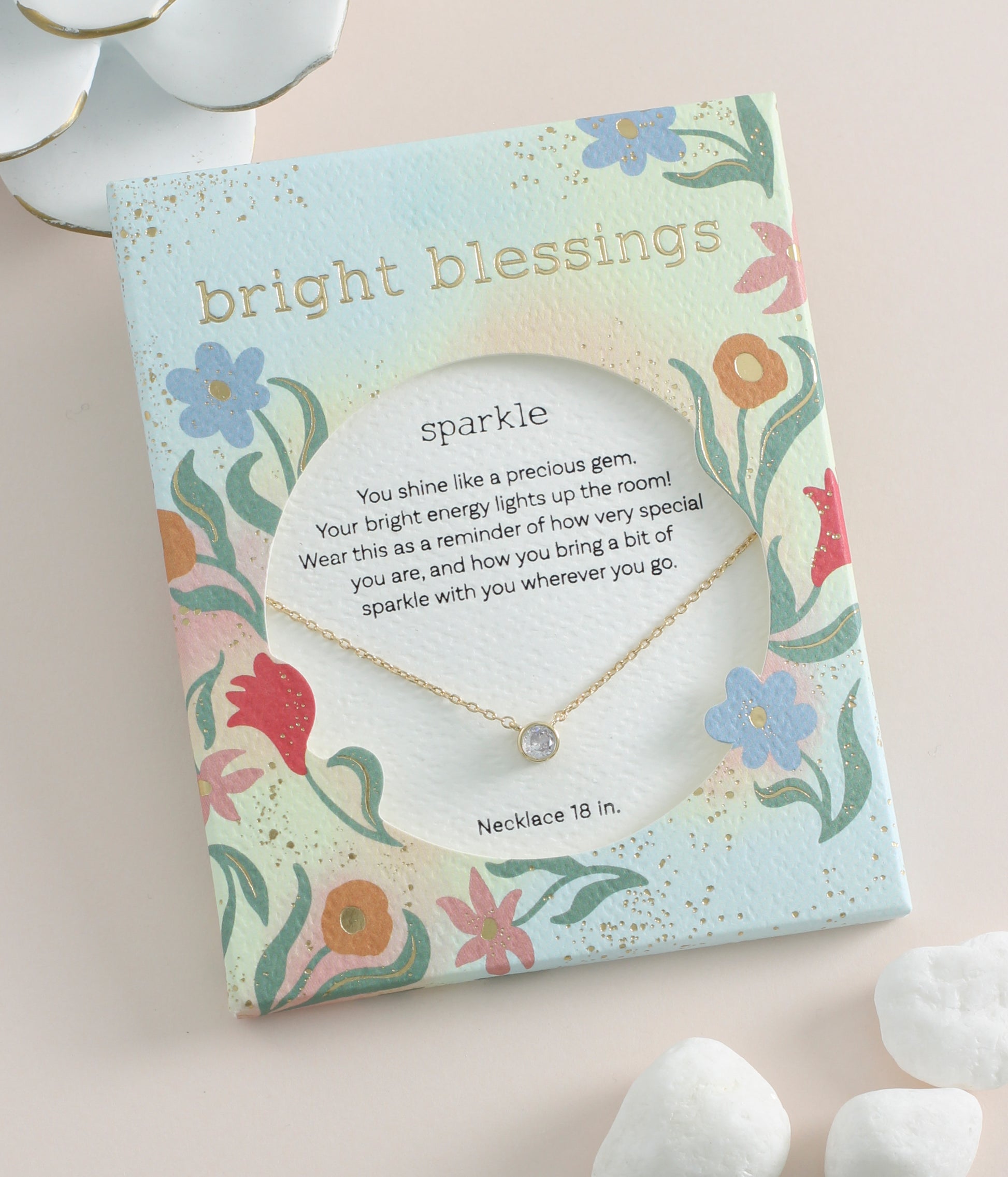 Bright Blessings Gold Sparkle Necklace Jewelry Periwinkle   