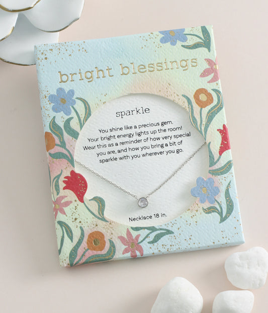 Bright Blessings Silver Sparkle Necklace Jewelry Periwinkle   