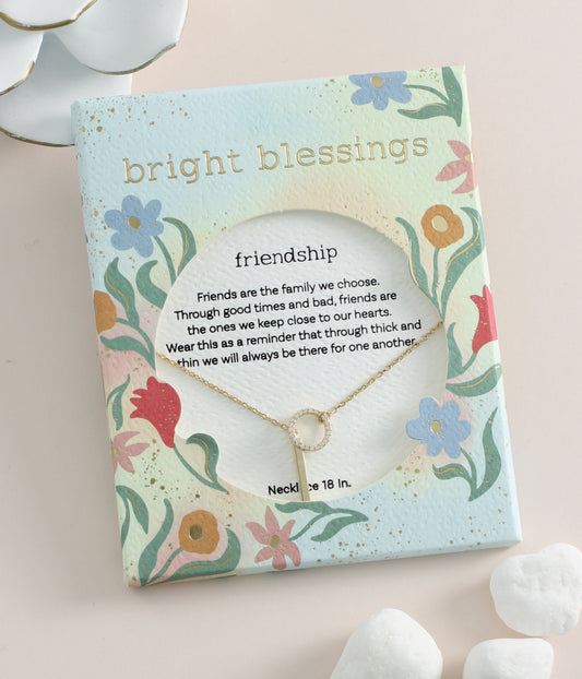 Bright Blessings Gold Friendship Necklace Jewelry Periwinkle   
