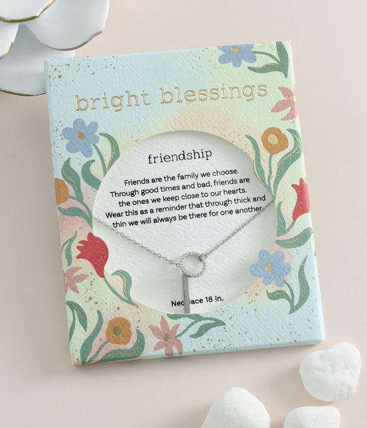 Bright Blessings Silver Friendship Necklace Jewelry Periwinkle   