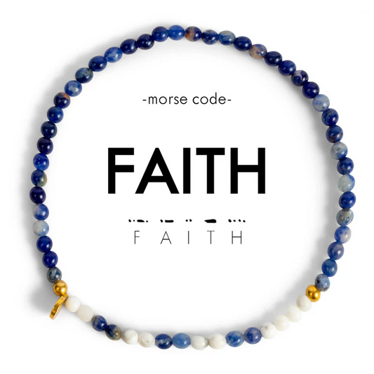 Faith Morse Code Bracelet