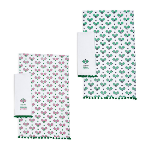 Pickleball Set of 2 Dish Towels  Two's Company   