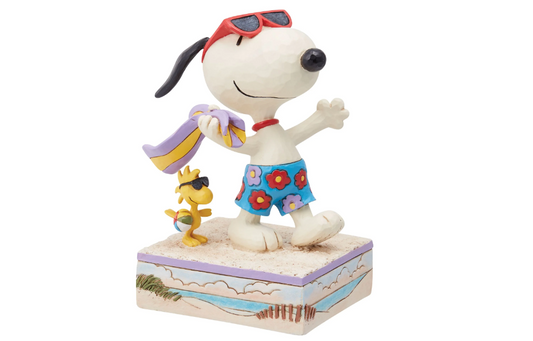 Snoopy & Woodstock at Beach by Jim Shore  Enesco   