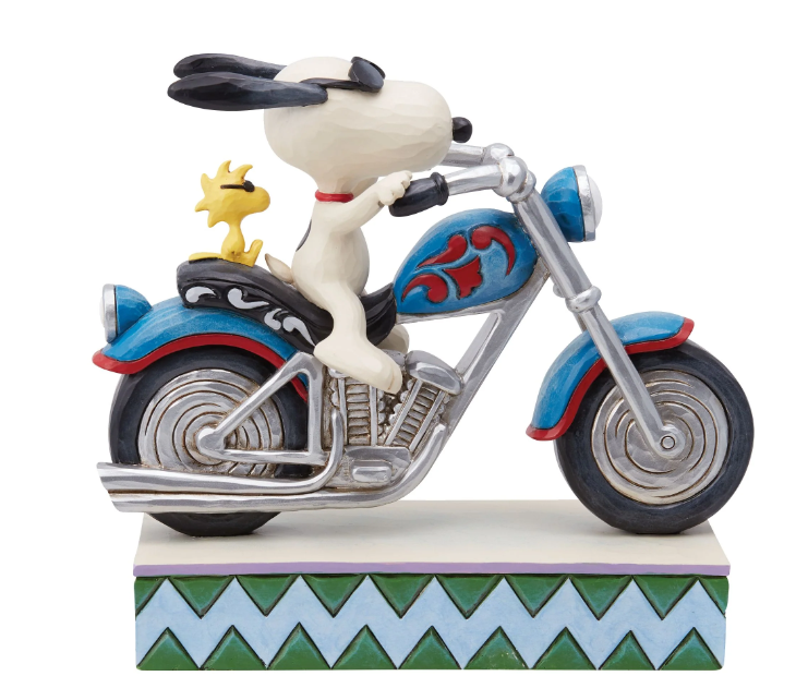 Snoopy & Woodstock Riding Motorcycle by Jim Shore  Enesco   