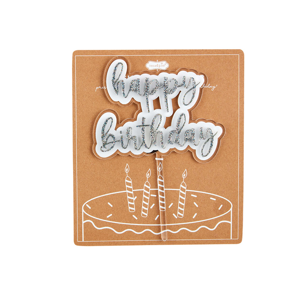 Birthday Cake Toppers Birthday Cake Topers Mud Pie Silver  