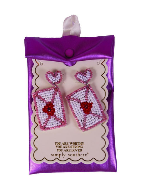 Valentine's Heart Envelope Earrings Jewelry Simply Southern