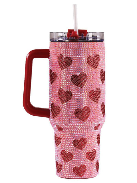 Sequined Valentine's Tumbler Tumbler Simply Southern