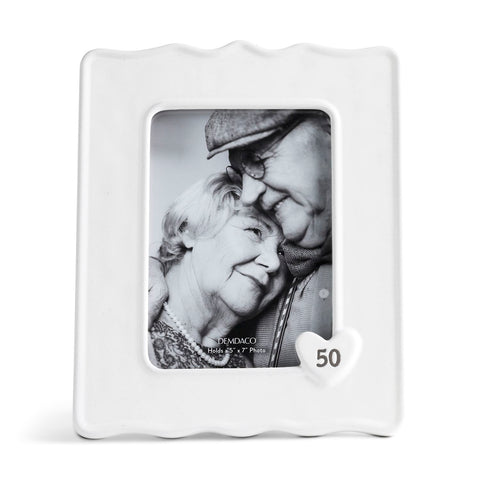 50th Anniversary Ceramic Boxed Frame Demdaco