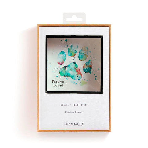 Teal Paw Print Suncatcher Demdaco