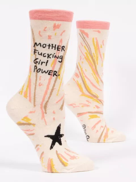 Mother F@cking Girl Power Women's Crew Socks by Blue Q Socks Blue Q   