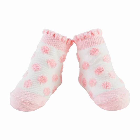 Pink Chenille Dot Socks Socks Mud Pie   