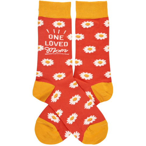 One Loved Mom Socks  Primitives By Kathy   