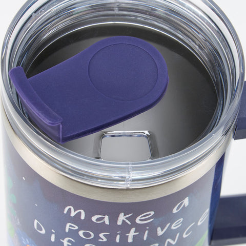 Make a Positive Difference Travel Mug Mug Primitives By Kathy   