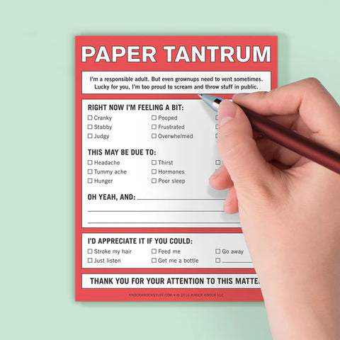 Paper Tantrum Nifty Note Pad  Knock Knock   