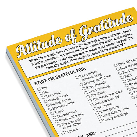 Attitude Of Gratitude  Nifty Note Pad  Knock Knock   