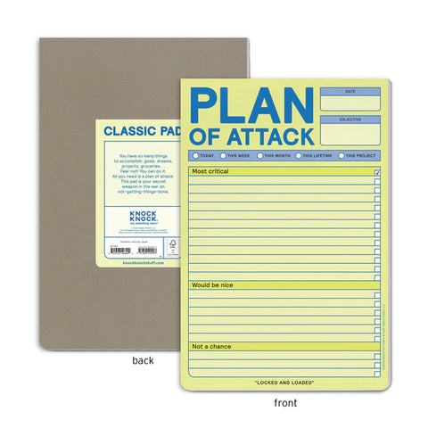 Plan Of Attack Pad  Knock Knock   