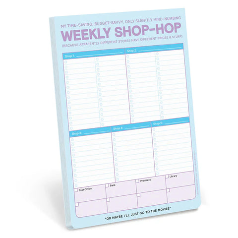 Weekly Shop Hop Pad W/Magnet  Knock Knock   