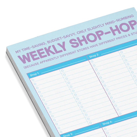 Weekly Shop Hop Pad W/Magnet  Knock Knock   