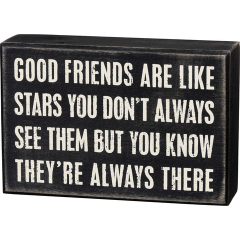 Good Friends Box Sign - Wooden Box Sign  Primitives By Kathy   