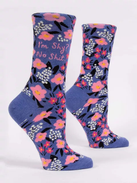I'm Shy? No Sh!t!  Women's Crew Socks by Blue Q Socks Blue Q   