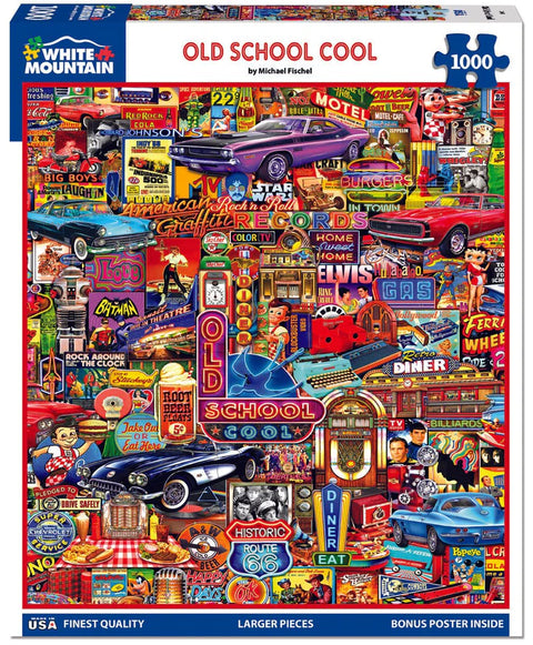 Old School Cool - 1000 Piece Jigsaw Puzzle White Mountain