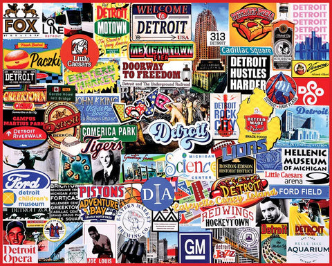 I Love Detroit - 1000 Piece Jigsaw Puzzle White Mountain