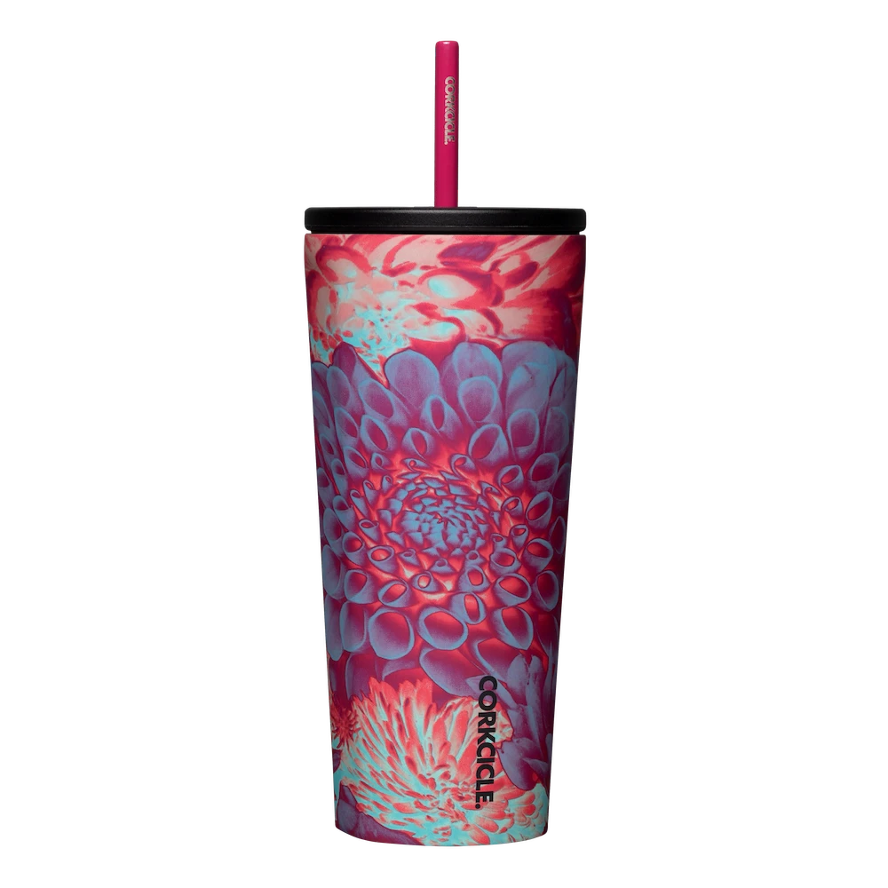 24 Oz. Cold Cup by Corkcicle in Dopamine Floral Insulated Tumbler Corkcicle   