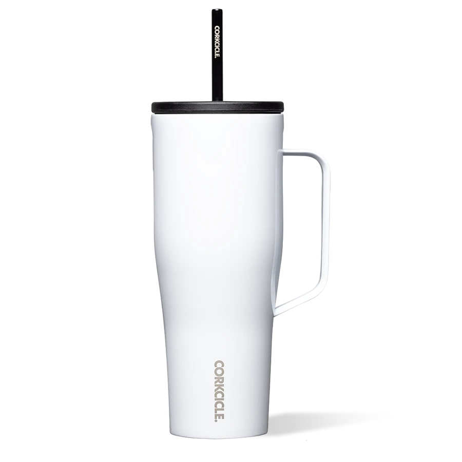 30 Oz. Cold Cup by Corkcicle in Gloss White Insulated Tumbler Corkcicle   