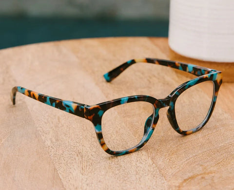 Betsy Peepers Teal Botanico Readers Readers PeeperSpecs   