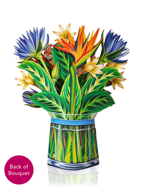 Tropical Bloom Life-Sized Pop-UP Flower Bouquet Greeting Card Freshcut Paper Default Title  