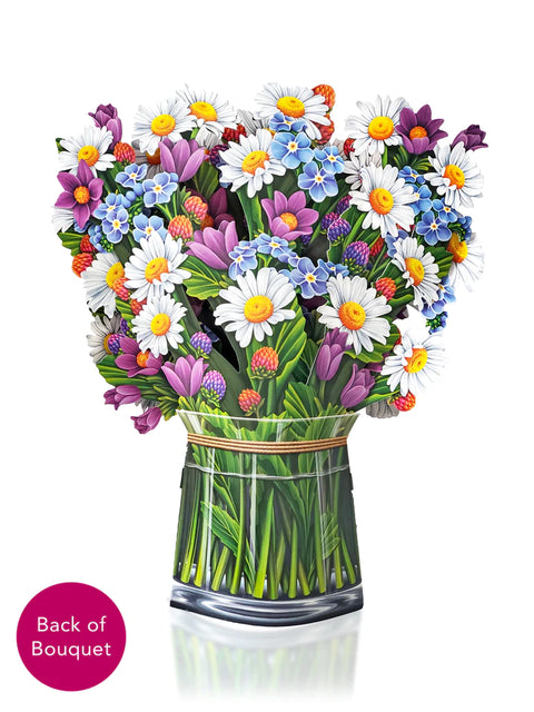 Field of Daisies Life-Sized Pop-Up Flower Bouquet Greeting Card Freshcut Paper Default Title  