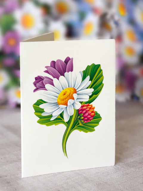Field of Daisies Life-Sized Pop-Up Flower Bouquet Greeting Card Freshcut Paper   
