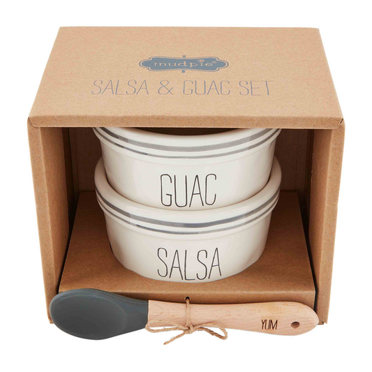 Salsa & Guac Tidbit Set Dip Bowl Set Mud Pie   