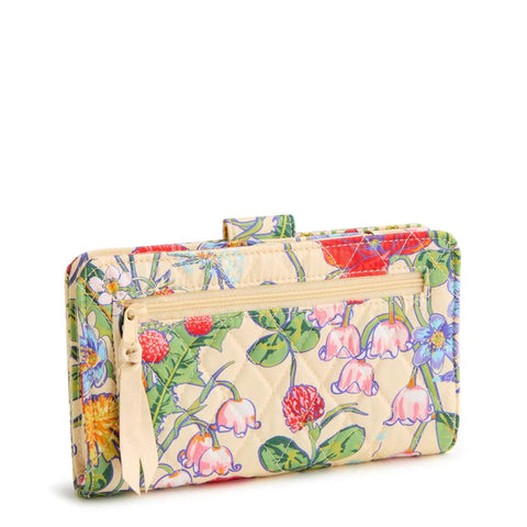 Turnlock Wallet - 
All The Pretty Wildflowers In Premium Cotton