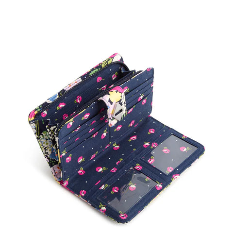 Poppy Fields Turnlock Wallet in Premium Cotton