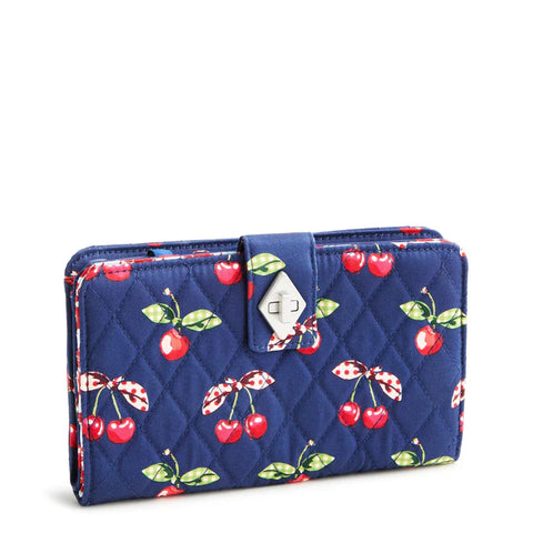 Turnlock Wallet in Cherry Picking Vera Bradley