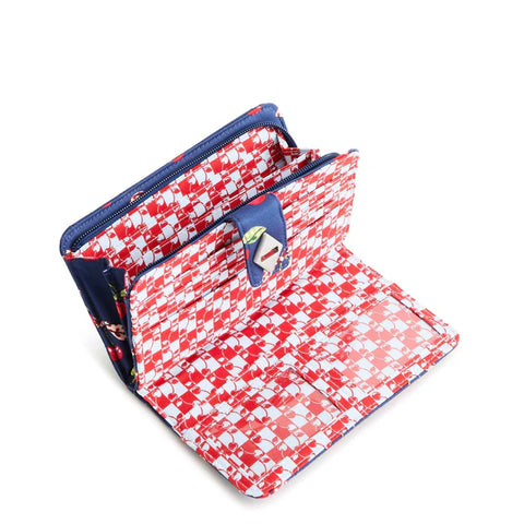 Turnlock Wallet in Cherry Picking Vera Bradley