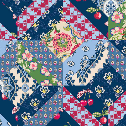 Trellis Patchwork in Premium Cotton Original 100 Handbag Vera Bradley