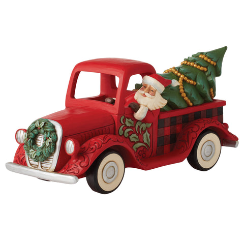 Highland Glen Santa Truck Figurine Figurine Jim Shore   