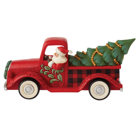 Highland Glen Santa Truck Figurine Figurine Jim Shore   