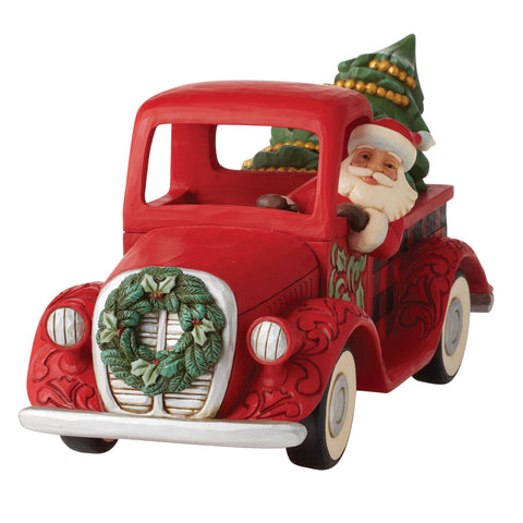 Highland Glen Santa Truck Figurine Figurine Jim Shore   