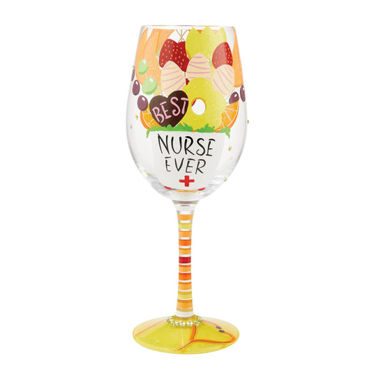Best Nurse Ever Wine Glass  Lolita   