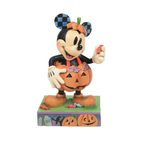 "Mick-O-Lantern" Mickey Pumpkin Costume by Jim Shore Figurine Enesco   